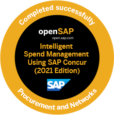 Record of achievement Intelligent Spend Management Using SAP Concur