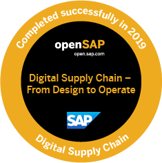Record of achievement SAP Digital Supply Chain – From Design to Operate