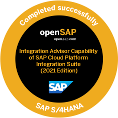 Record of achievement Integration Advisor Capability of SAP Integration Suite