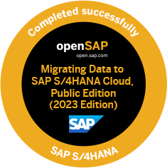 Record of achievement Migrating Data to SAP S/4HANA Cloud, Public Edition