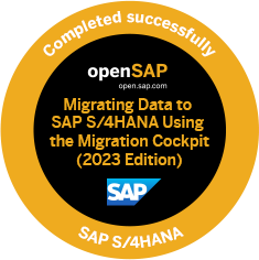 Record of achievement Migrating Data to SAP S/4HANA Using the Migration Cockpit
